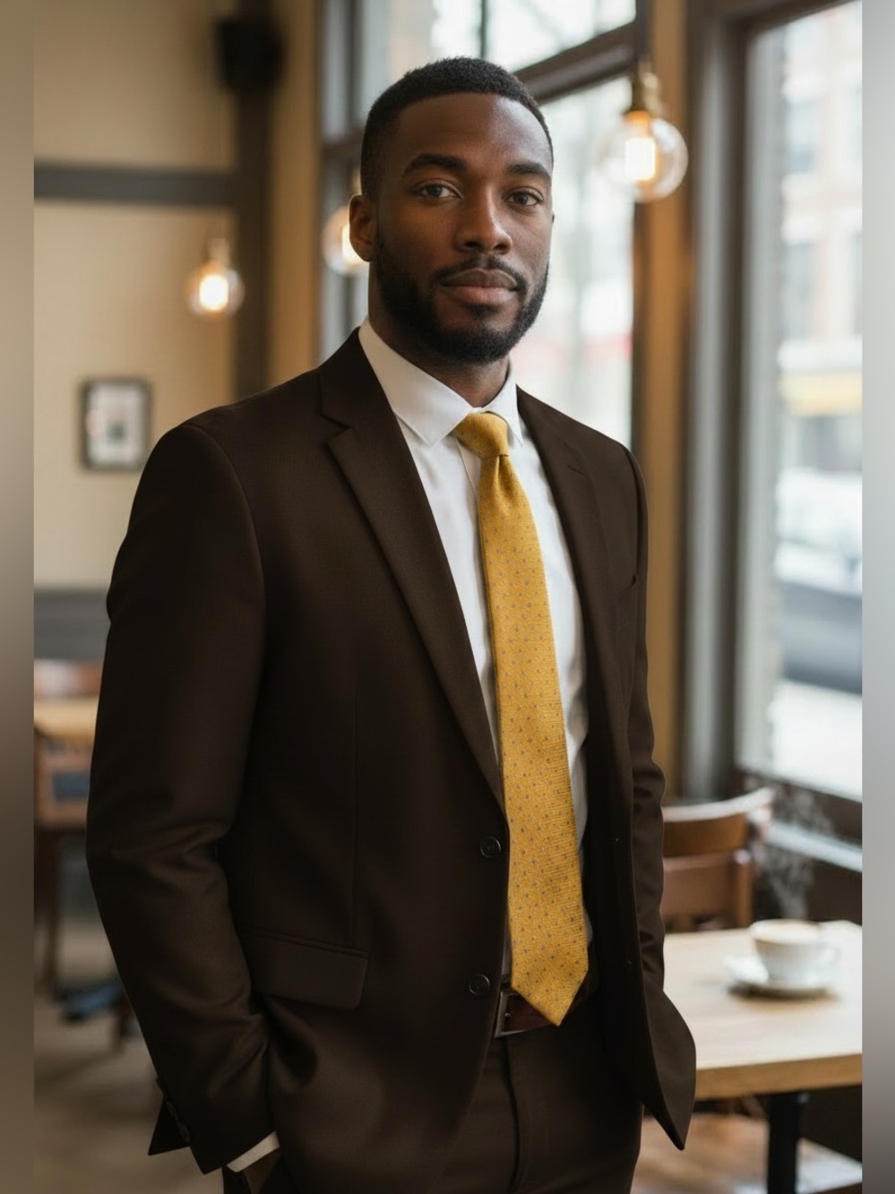 Elegant Vintage Gold Men's Tie